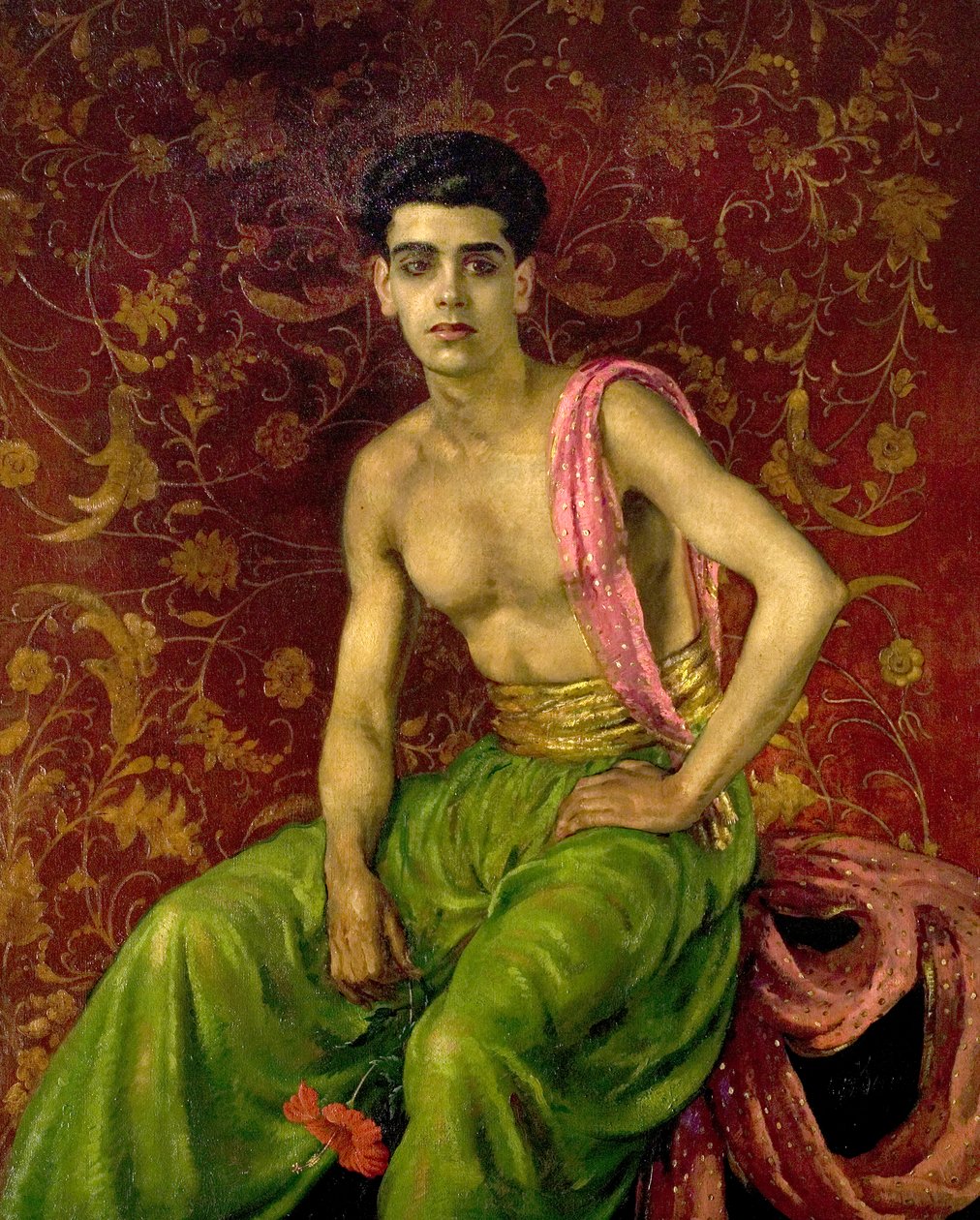 Hibiscusbloem door William Bruce Ellis Ranken