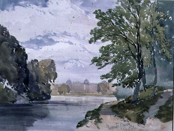 Uitzicht in Regents Park, 1842 door William Callow
