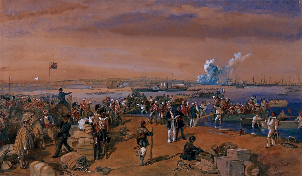 Ontscheping - Kerch, 24 mei 1855 door William Crimea Simpson
