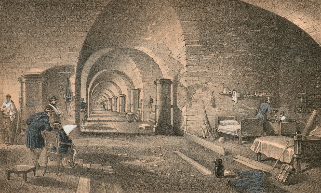 Interieur van Fort Nicholas door William Crimea Simpson