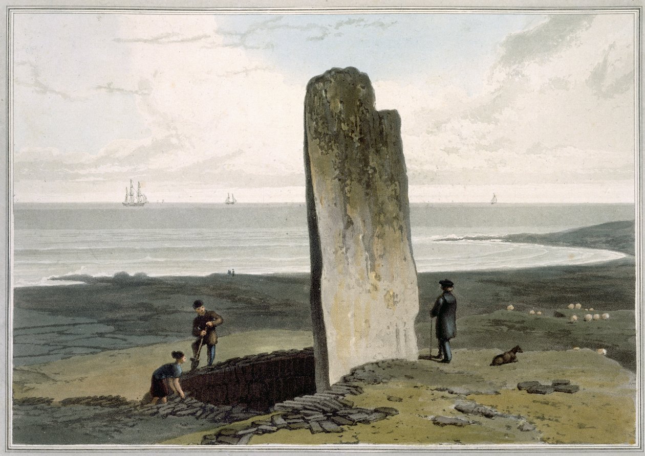 Druidische Steen bij Strather nabij Barvas, Isle of Lewis, uit Volume IV van 