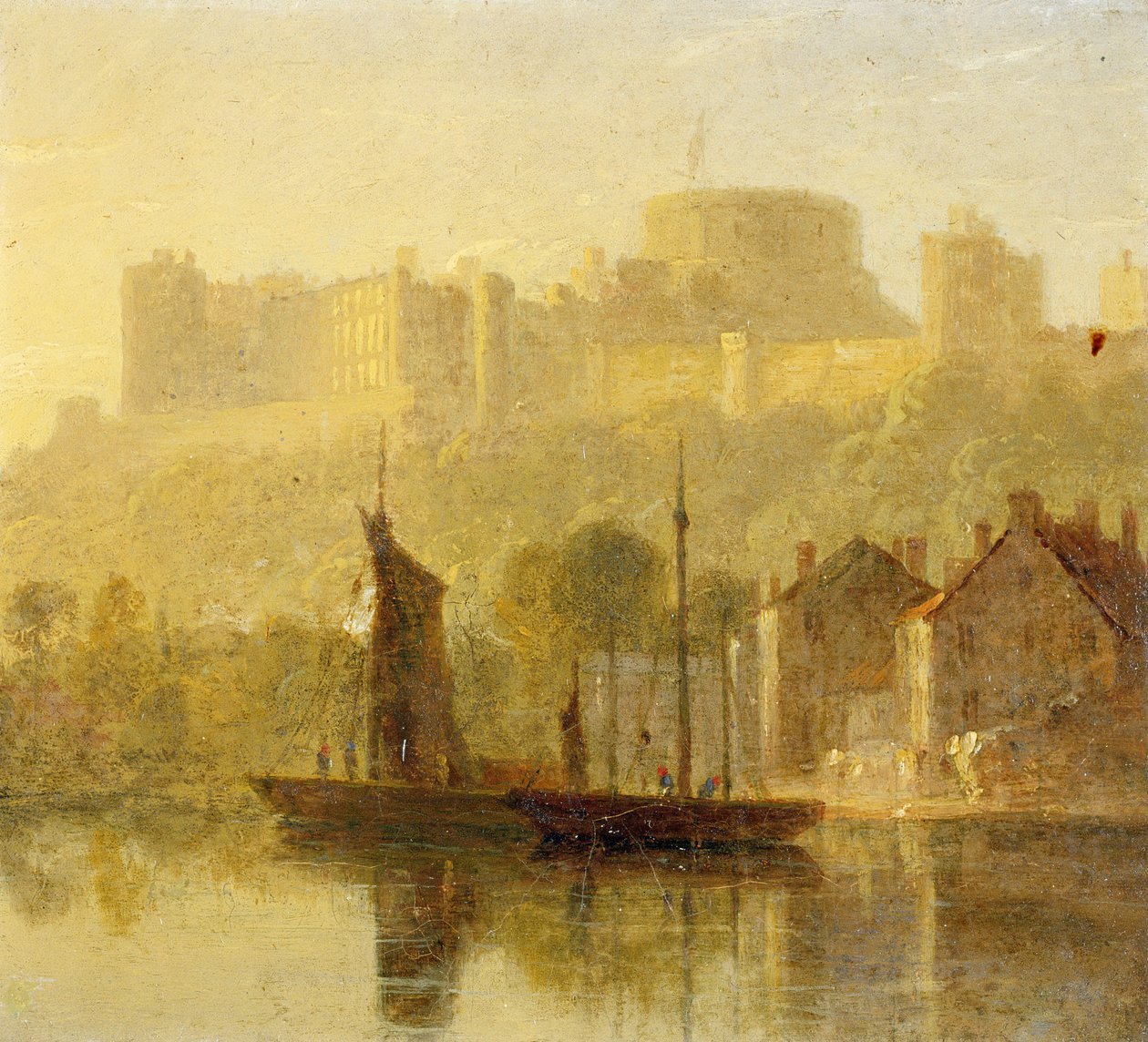 Windsor Castle vanaf de Theems door William Daniell
