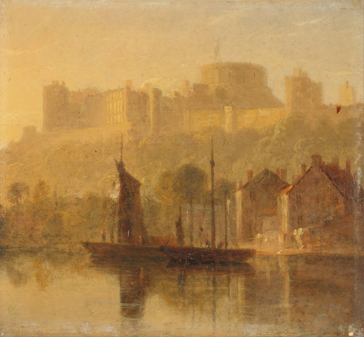 Windsor Castle vanaf de Theems door William Daniell