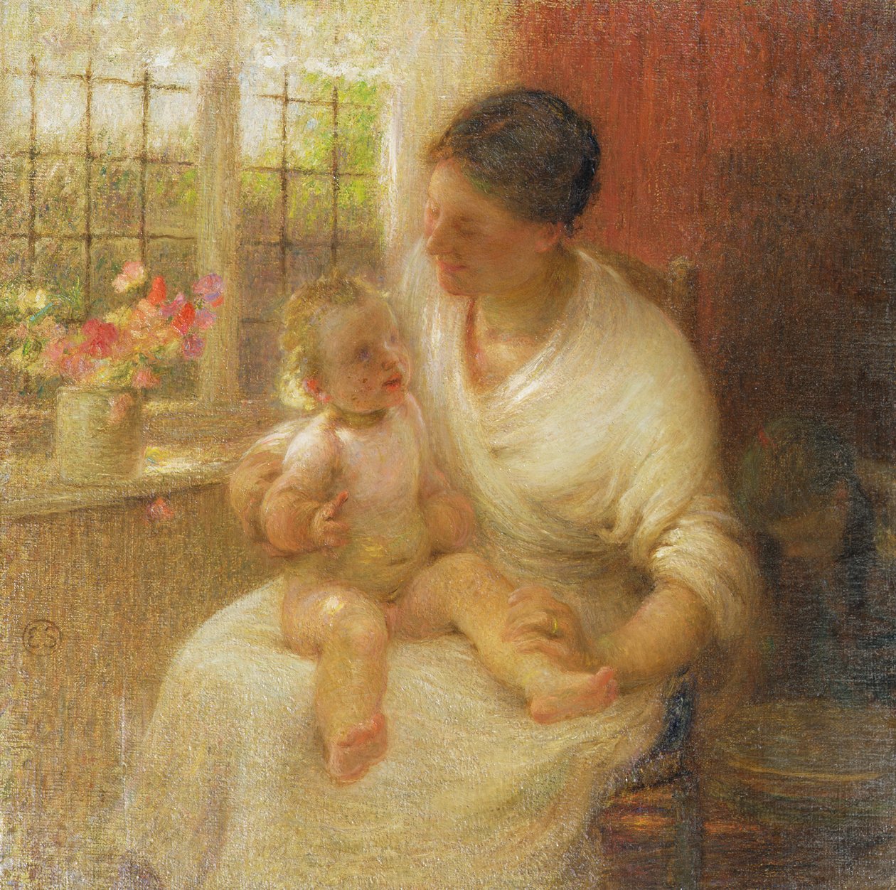 Een Cottage Madonna, 1907 door William Edward Stott