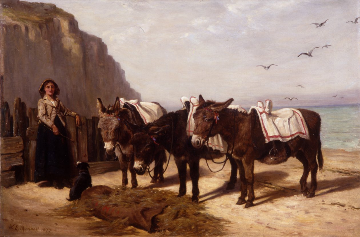 Wachten op Huur, 1877 door William Elsob Marshall