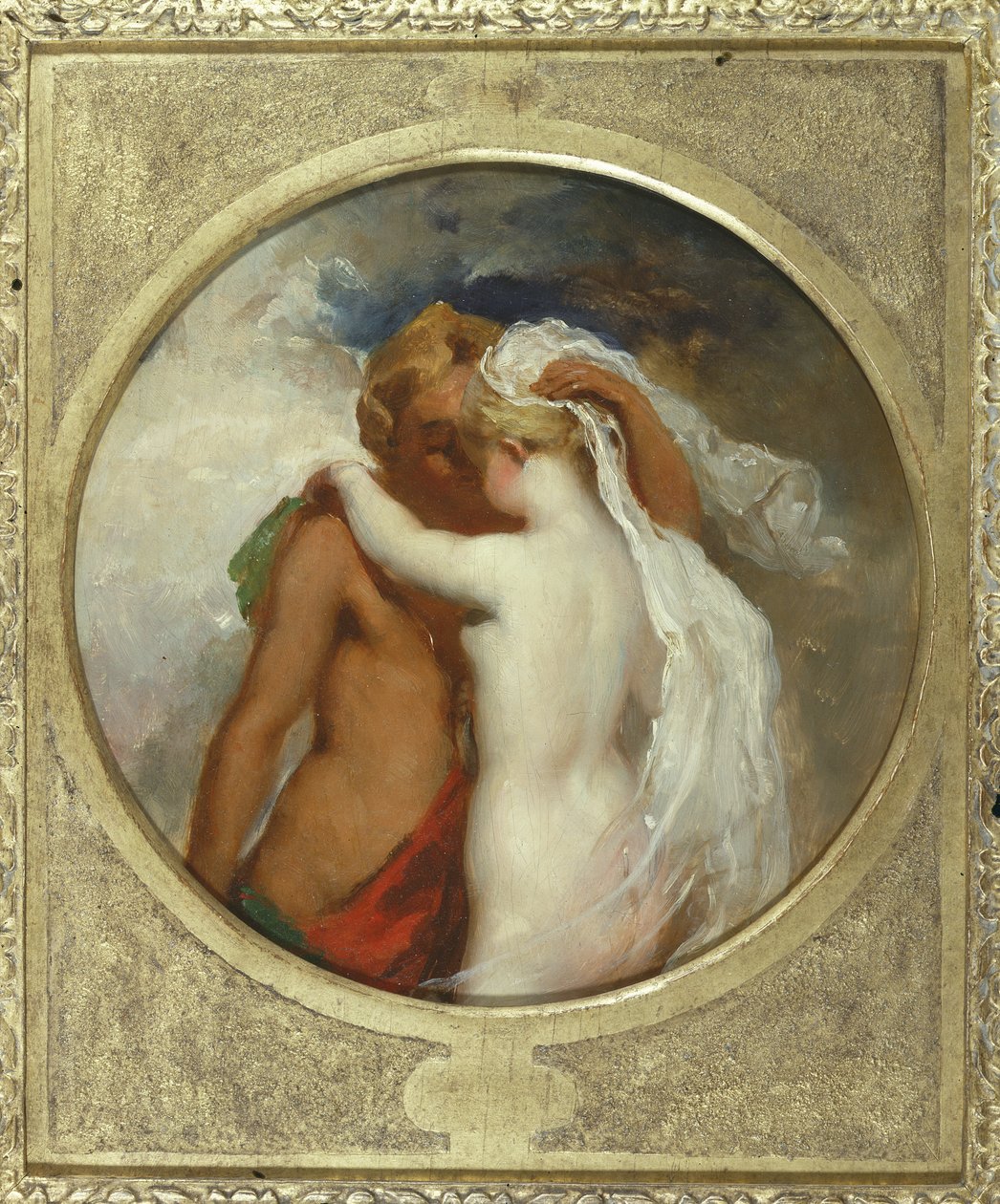 Cupido en Psyche door William Etty