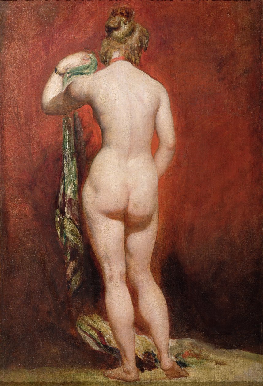 Staande vrouwelijke naakt door William Etty