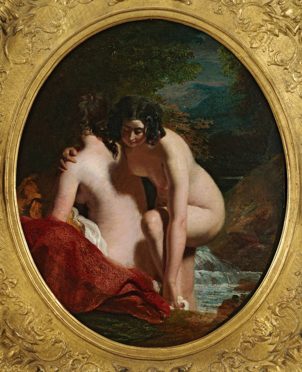 Twee Meisjes aan het Baden door William Etty