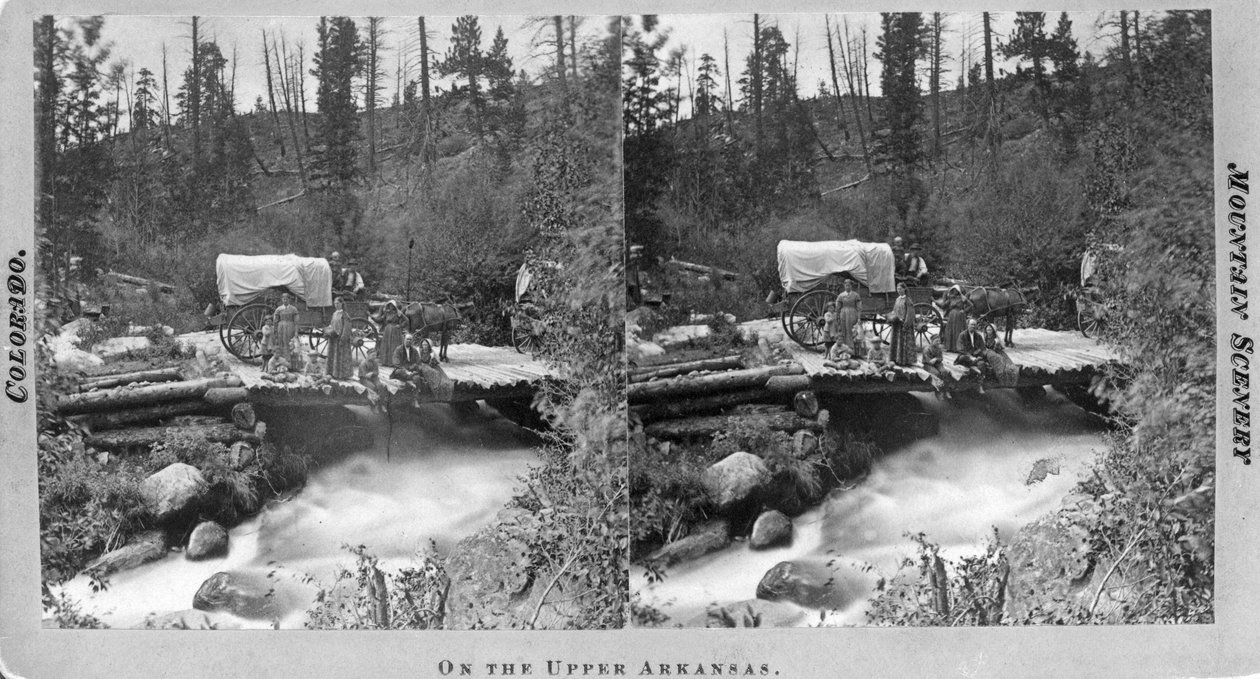 Aan de bovenloop van de Arkansas, ca. 1870 door William Gunnison Chamberlain