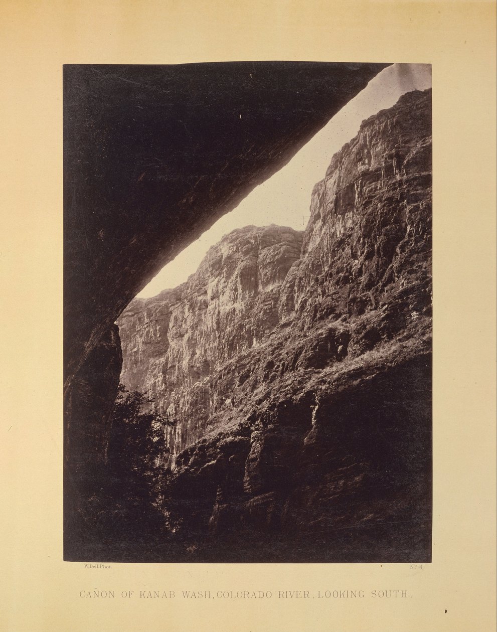 Cañon van Kanab Wash, Colorado River, Kijkend naar het Zuiden door William H. Bell