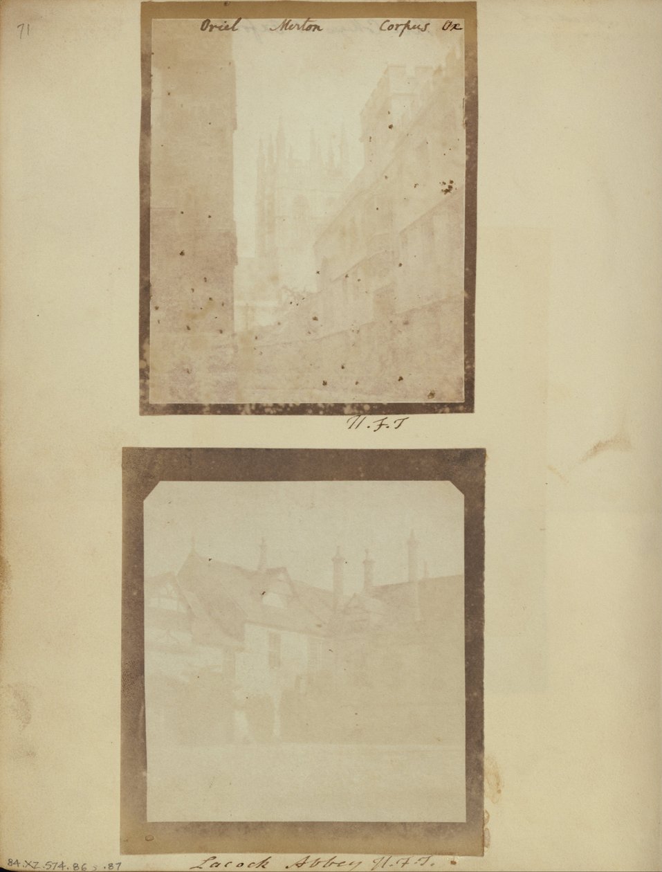 De binnenplaats van Lacock Abbey door William Henry Fox Talbot