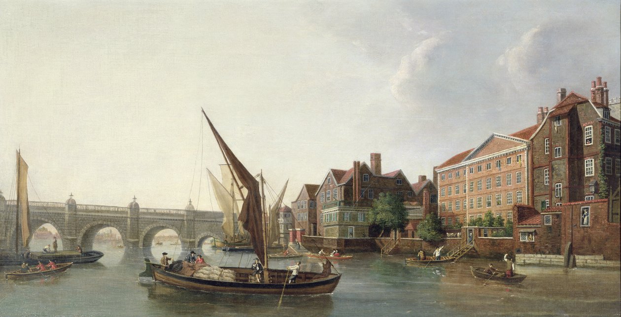 Uitzicht op de Oude Westminster Bridge, Londen door William James