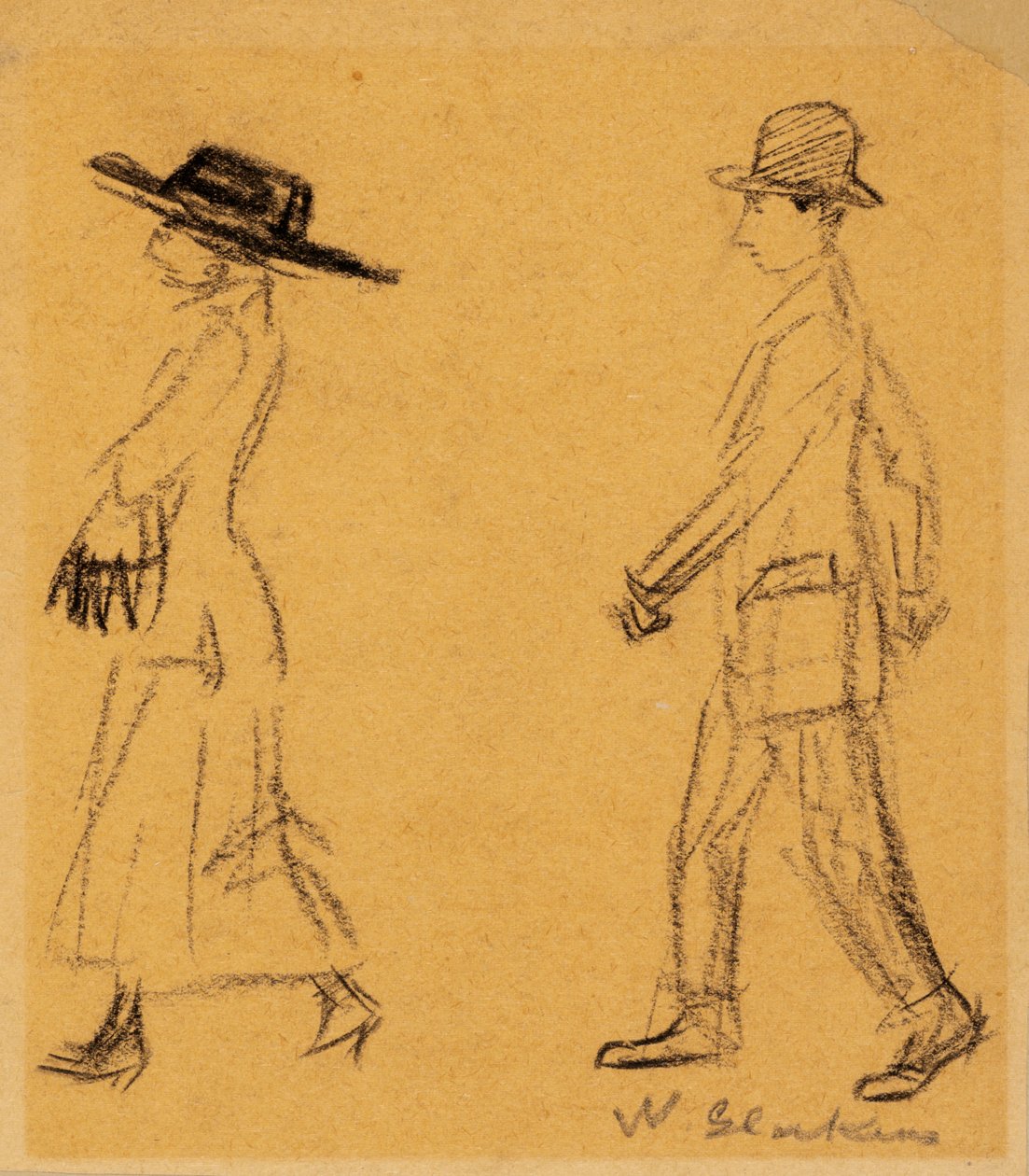 Man die vrouw volgt door William James Glackens