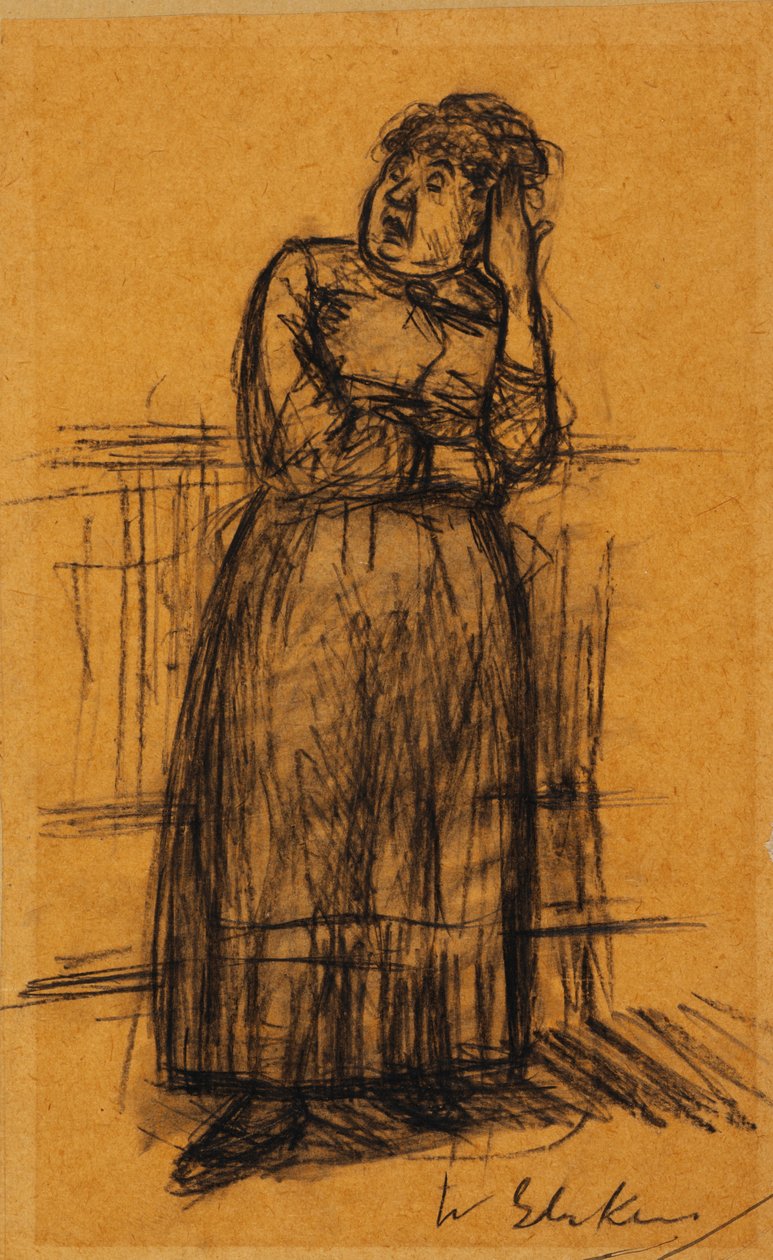 Vrouw met Hand in Haar door William James Glackens