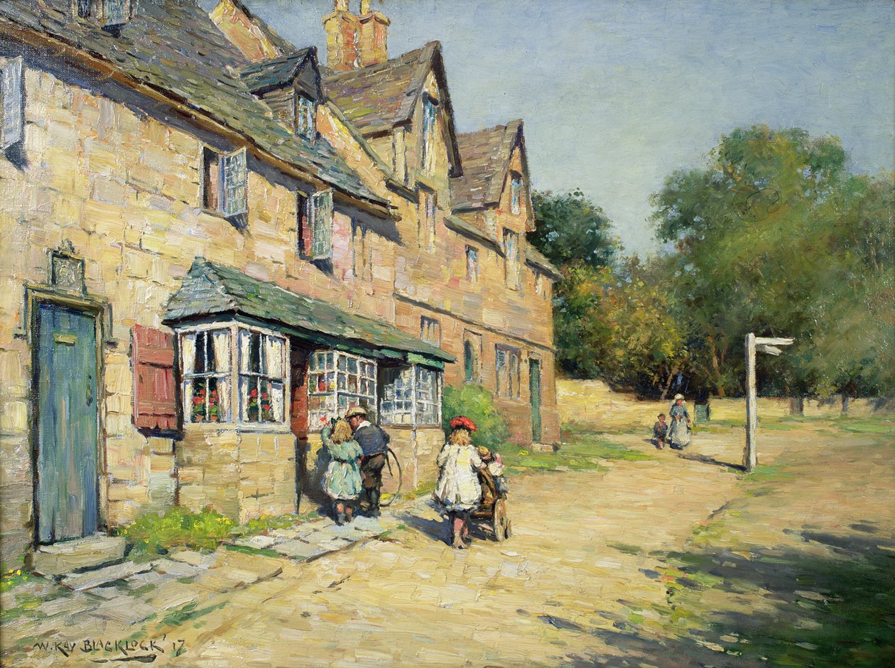 Cotswold dorp, 1917 door William Kay Blacklock