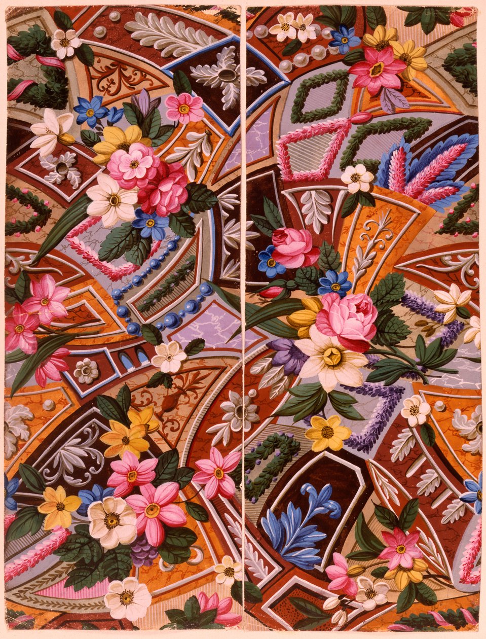 Textielontwerp, ca. 1788-92 door William Kilburn
