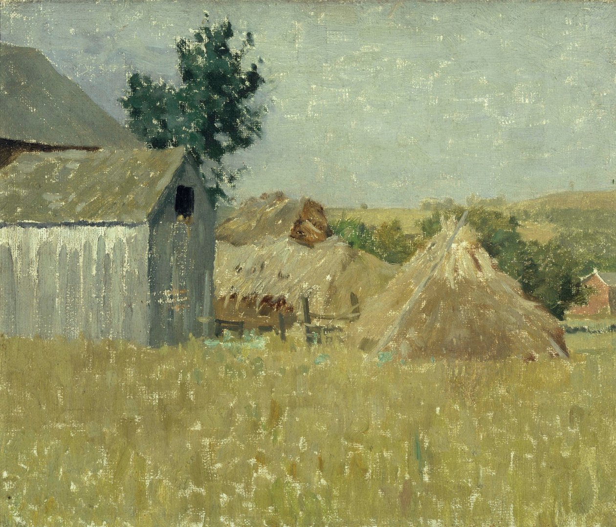 Grijze schuur door William L. Lathrop