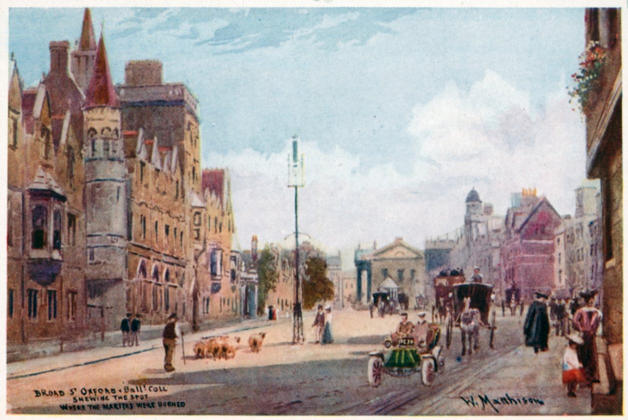 Broad St, Oxford, en Balliol College door William Matthison