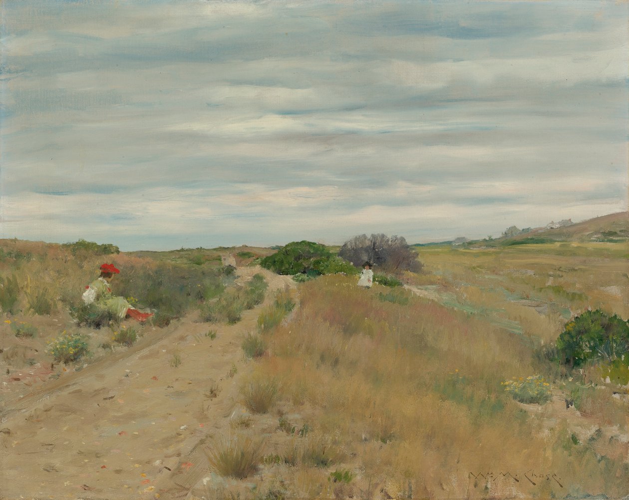 De oude zandweg door William Merritt Chase