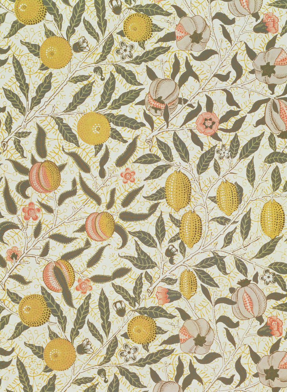 Fruit of granaatappel behangontwerp door William Morris