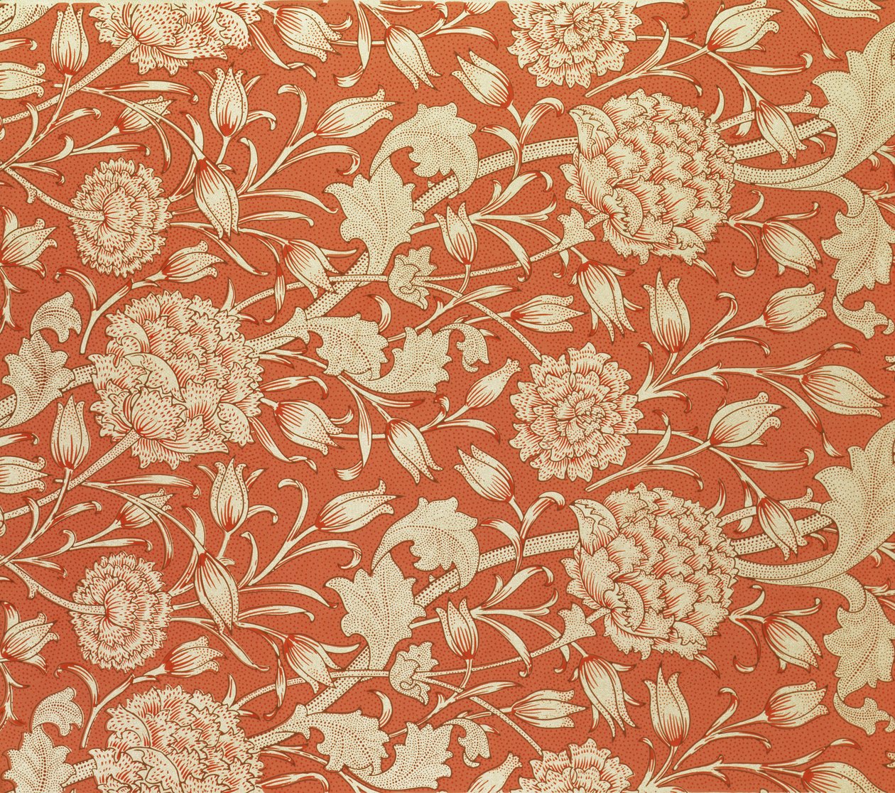 Tulp behangontwerp, 1875 door William Morris
