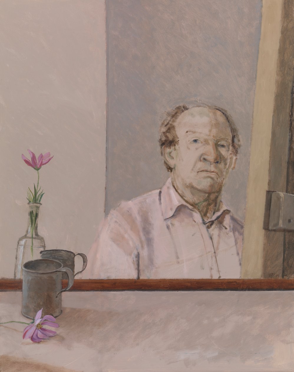 Zelfportret met mok door William Packer