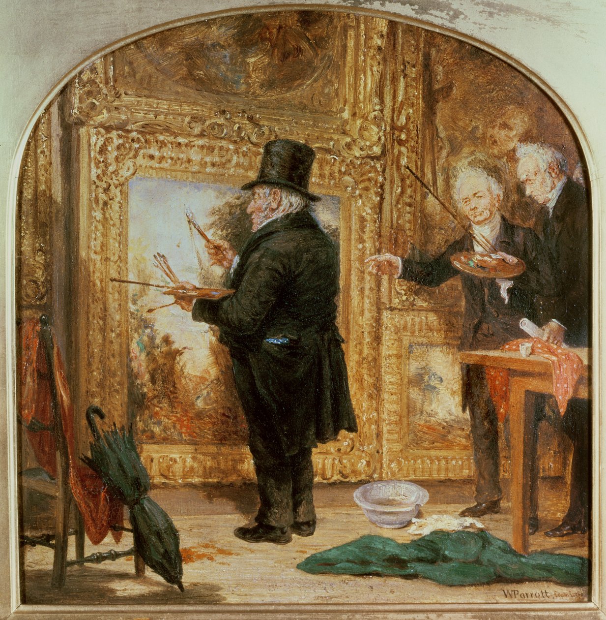 J. M. W. Turner (1775-1851) bij de Koninklijke Academie, Vernisdag door William Parrott