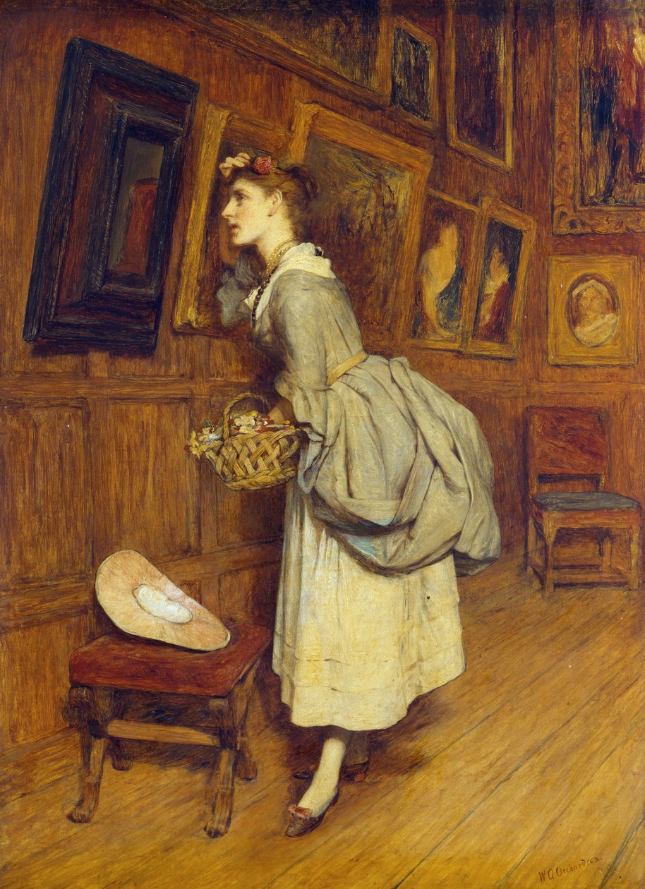 In de schilderijengalerij door William Quiller Orchardson
