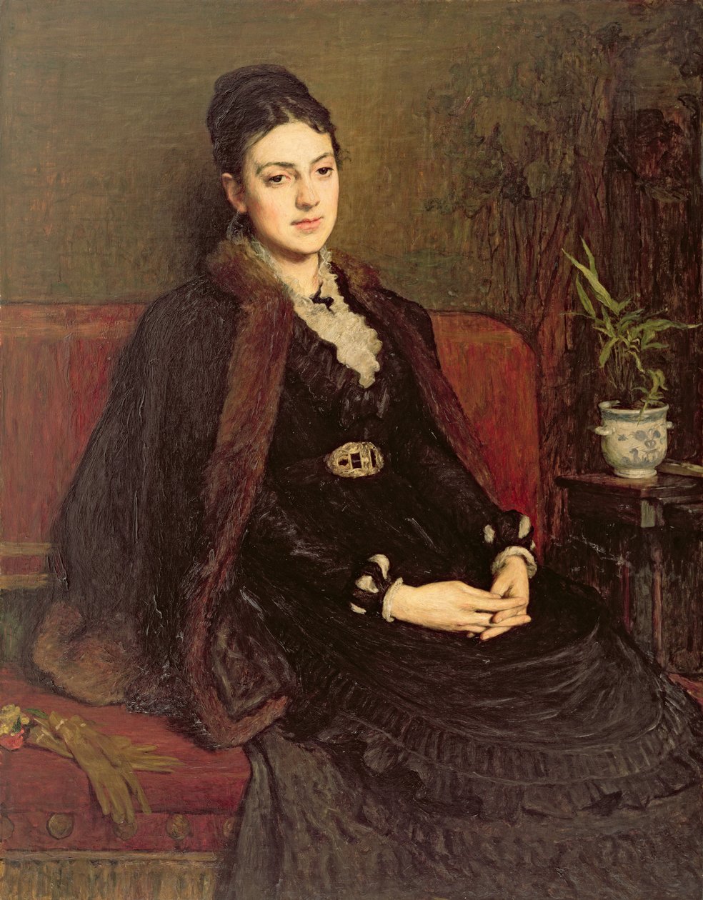 Portret van Lady Orchardson (ca. 1854-1917) ca. 1875 door William Quiller Orchardson