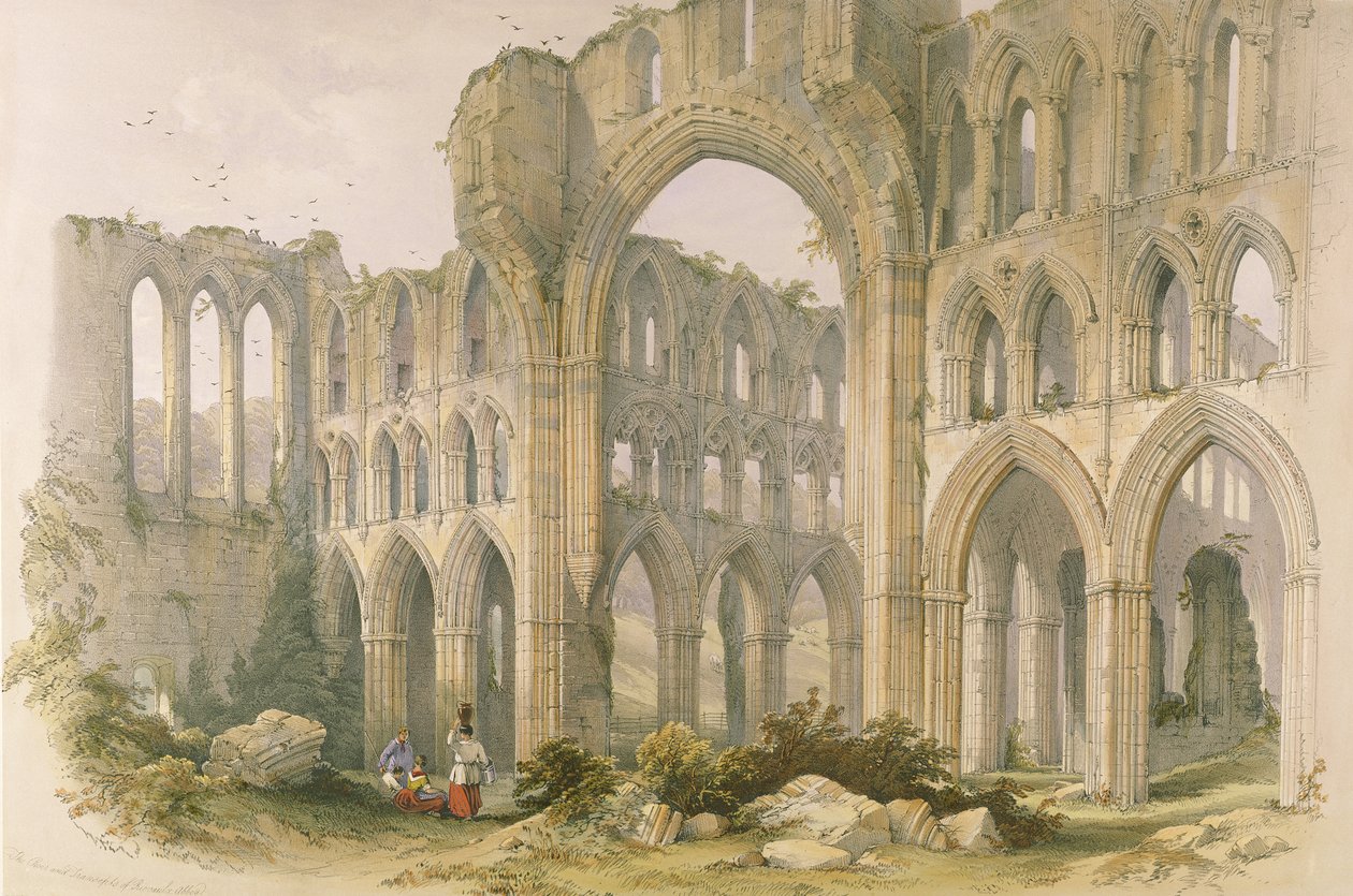 Rievaulx Abbey, het Transept en Koor, uit 