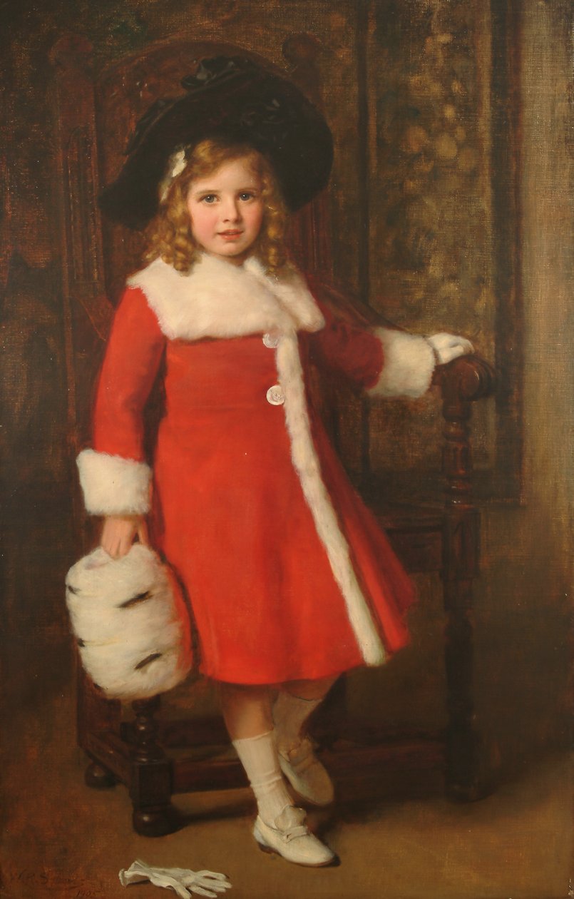 Portret van Clarice Honor Edwards, 1905 door William Robert Symonds