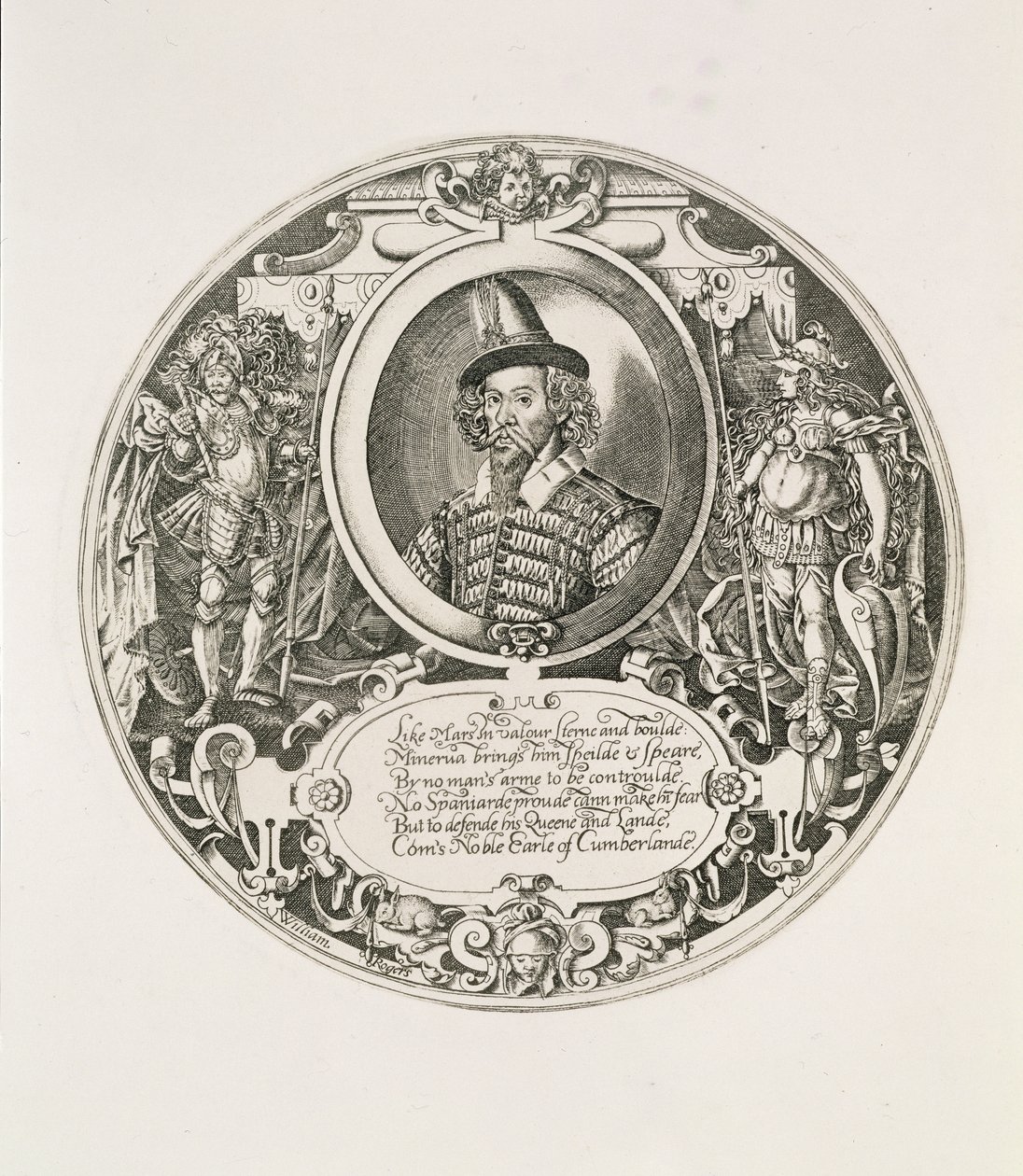 Portret van George Clifford (1558-1605) 3e Graaf van Cumberland, gegraveerd door de kunstenaar, c.1590 door William Rogers