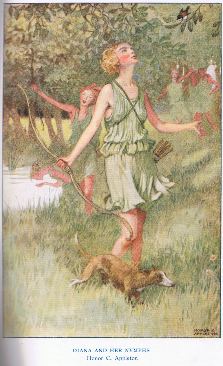 Diana en de Nimfen, illustratie uit 