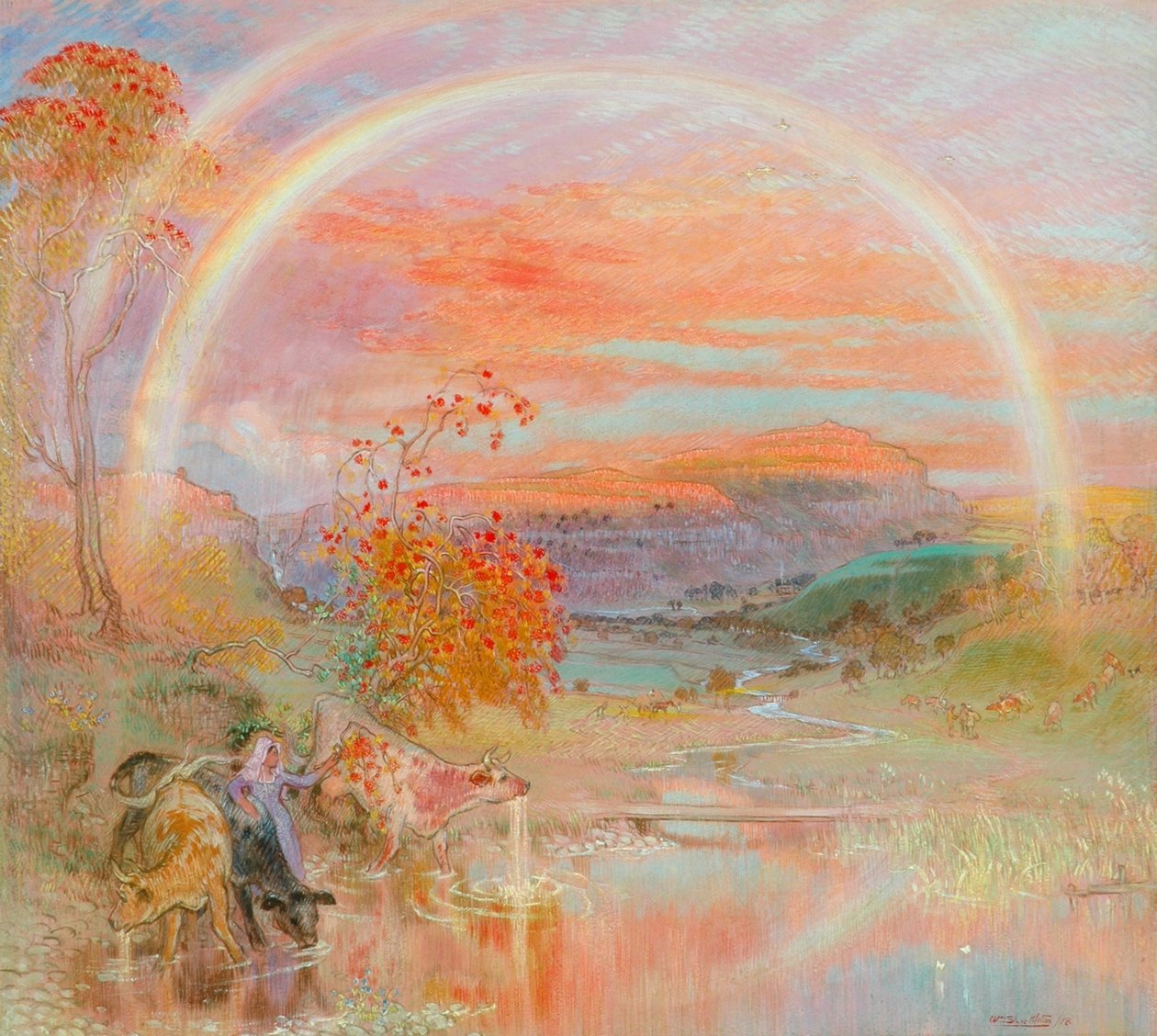De Regenboog, Malhamdale, 1918 door William Shackleton