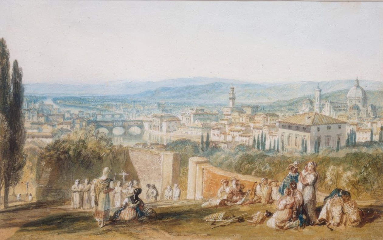 Florence, vanaf de Chiesa al Monte door Joseph Mallord William Turner