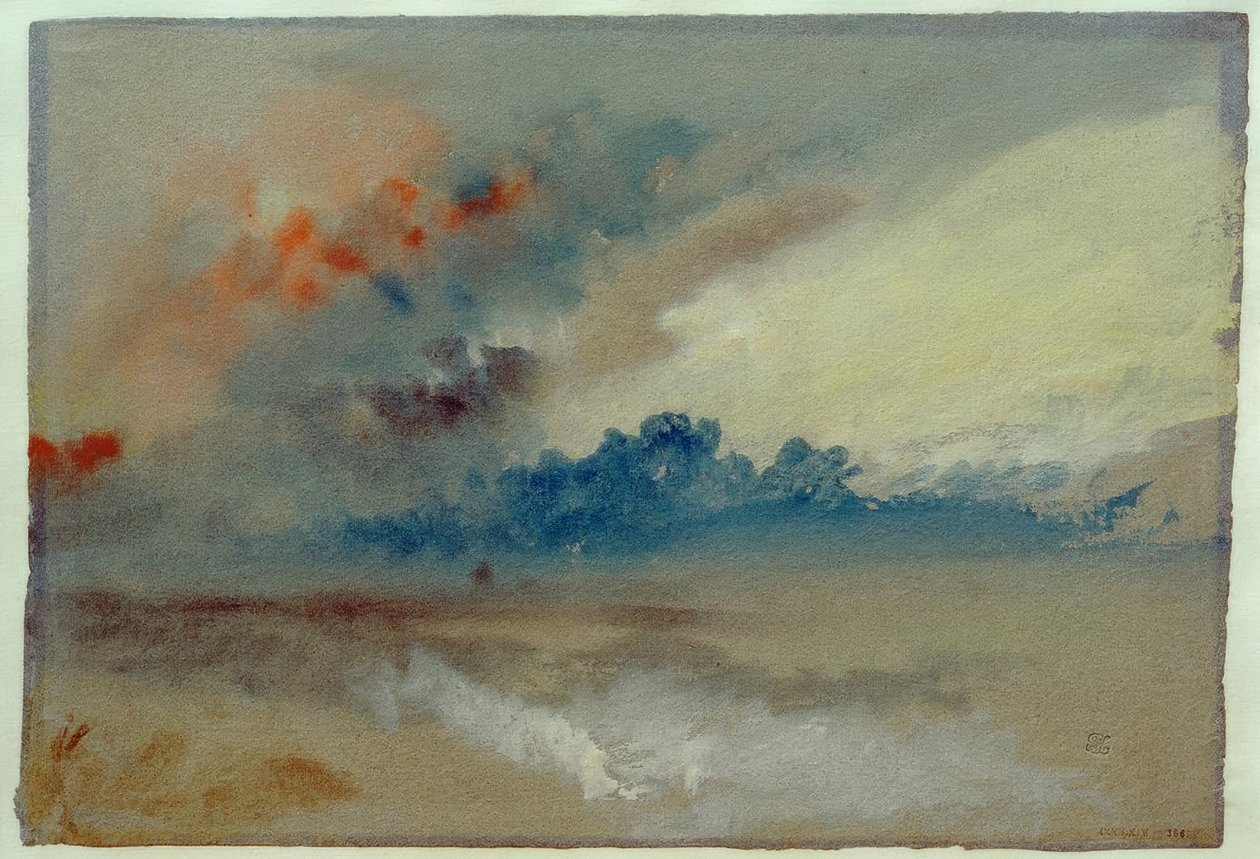 Studie van wolken door Joseph Mallord William Turner