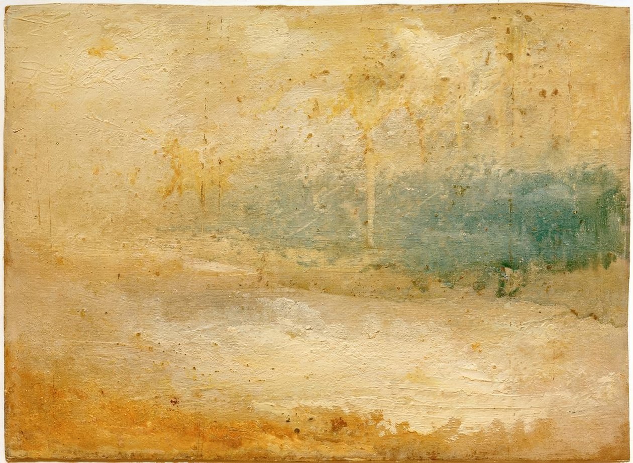 Golven breken op een strand door Joseph Mallord William Turner