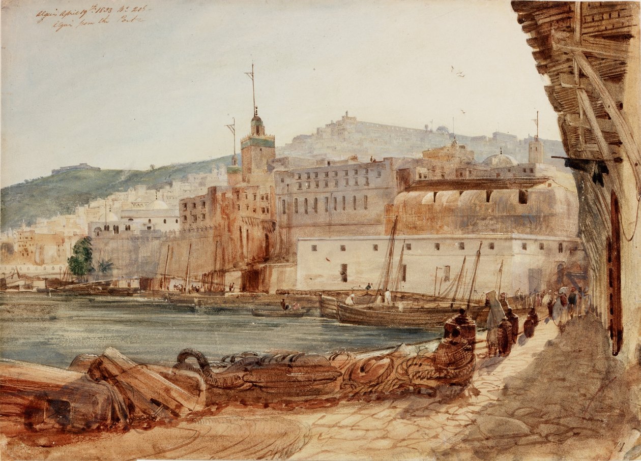 Algiers vanaf de haven door William Wyld