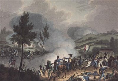 Slag bij Grigo, 11 mei 1809, gegraveerd door Daniel Havell door William after Heath