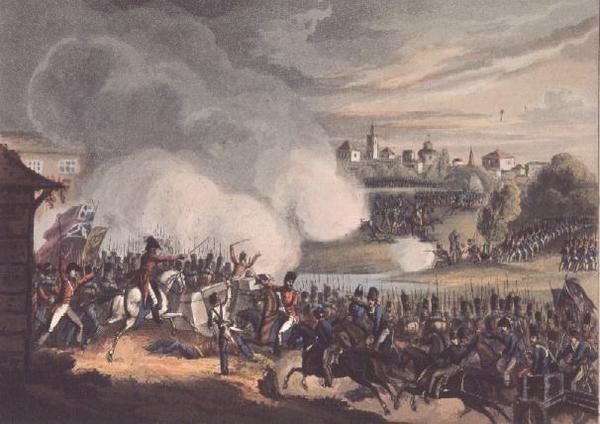 Slag bij Sevilla, 27 augustus 1812 door William after Heath