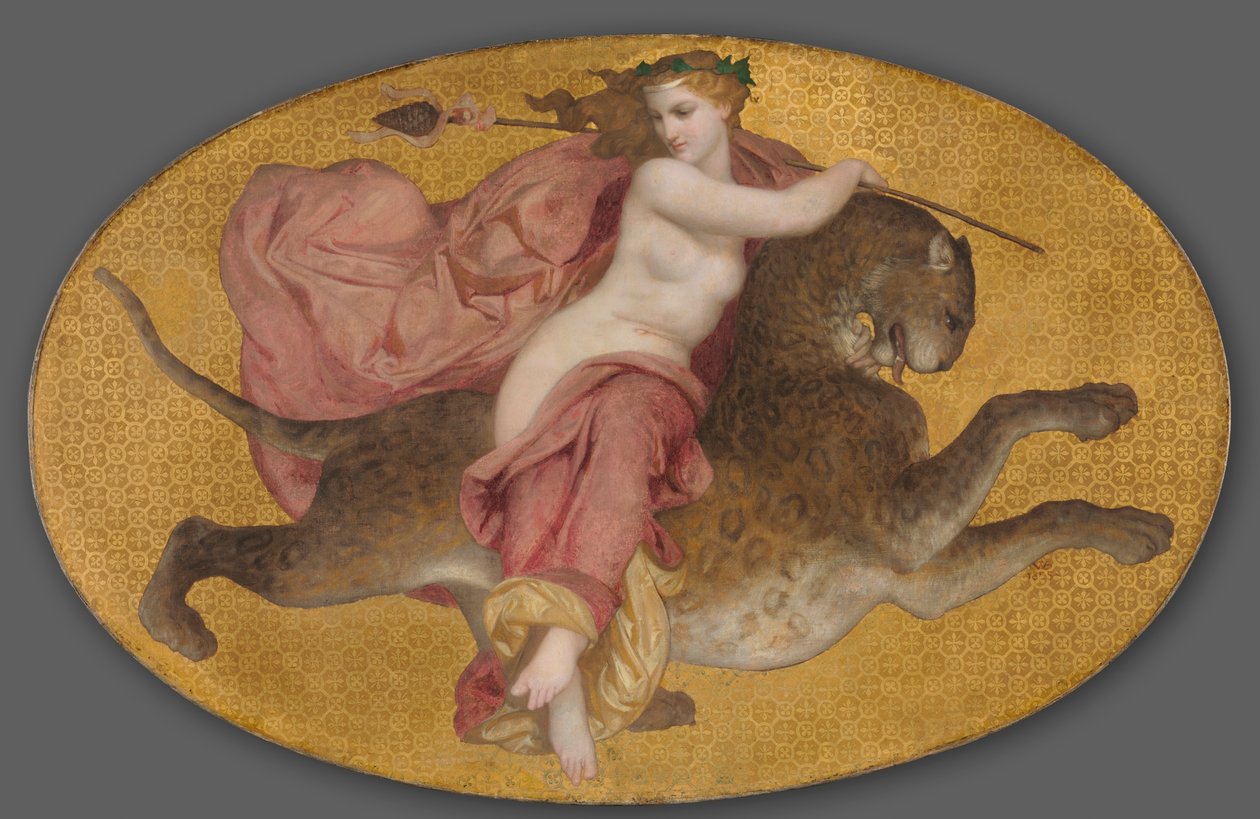 Bacchante op een panter door William Adolphe Bouguereau