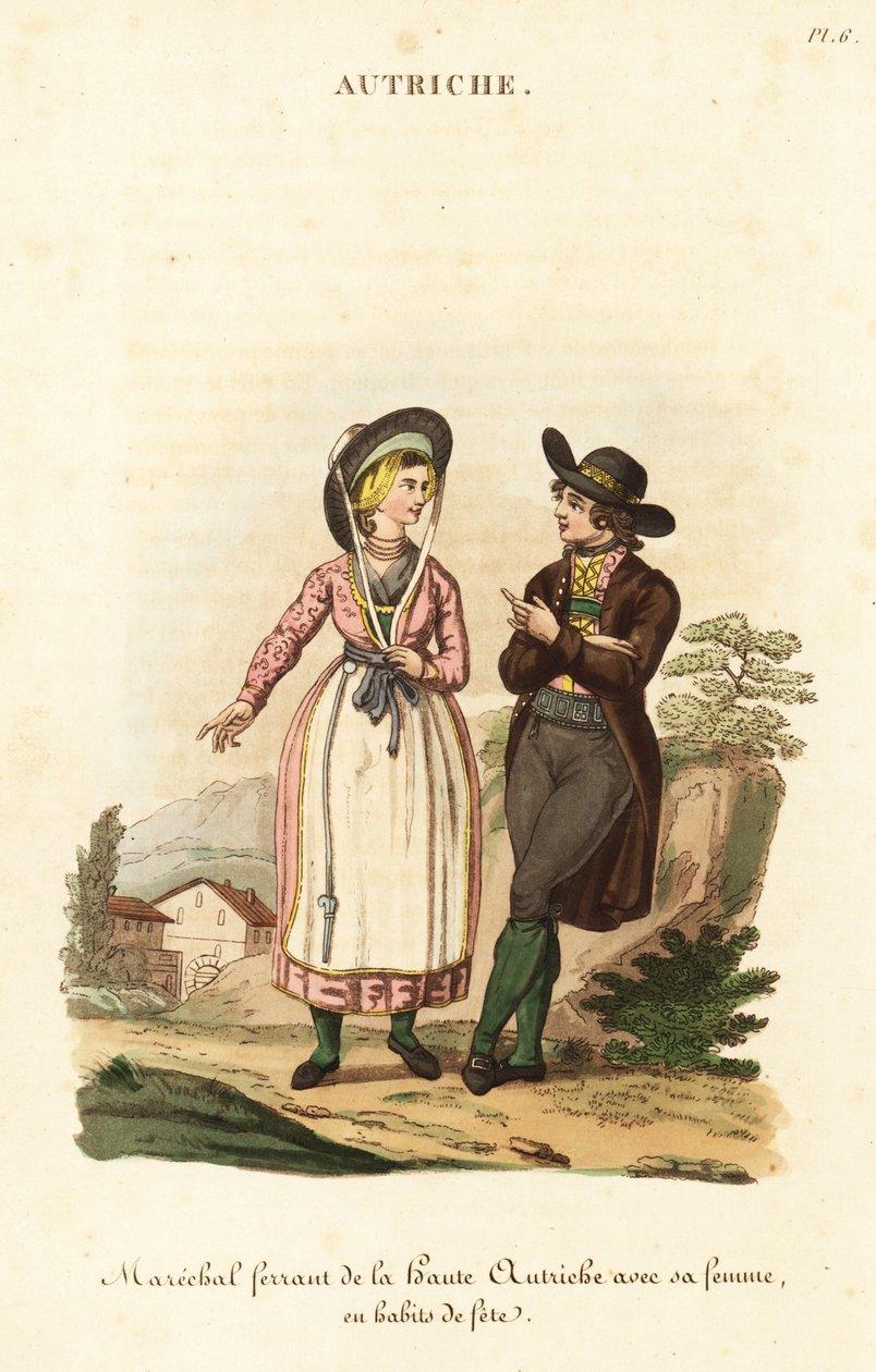 Smid en zijn vrouw, Opper-Oostenrijk door William (after) Alexander