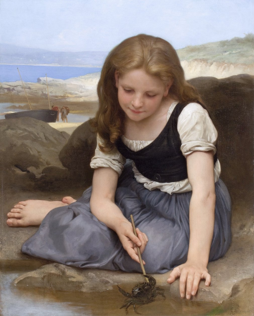 Frans:  Le crabe De krab door William Adolphe Bouguereau