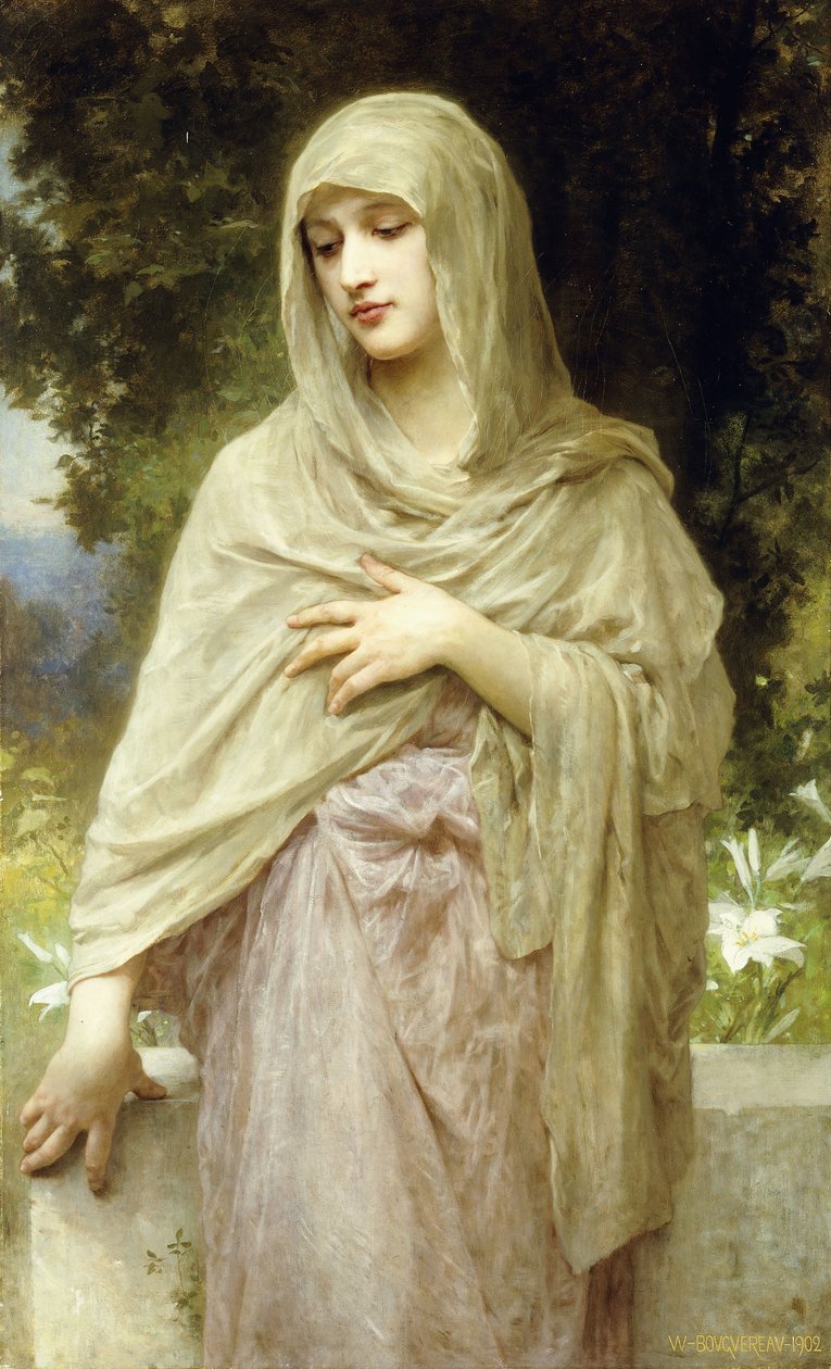 Meditatie door William Adolphe Bouguereau