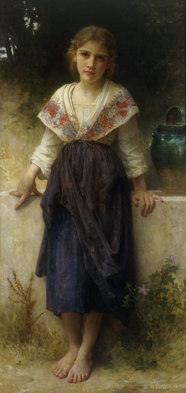 Un Moment de Repos, 1900 door William Adolphe Bouguereau