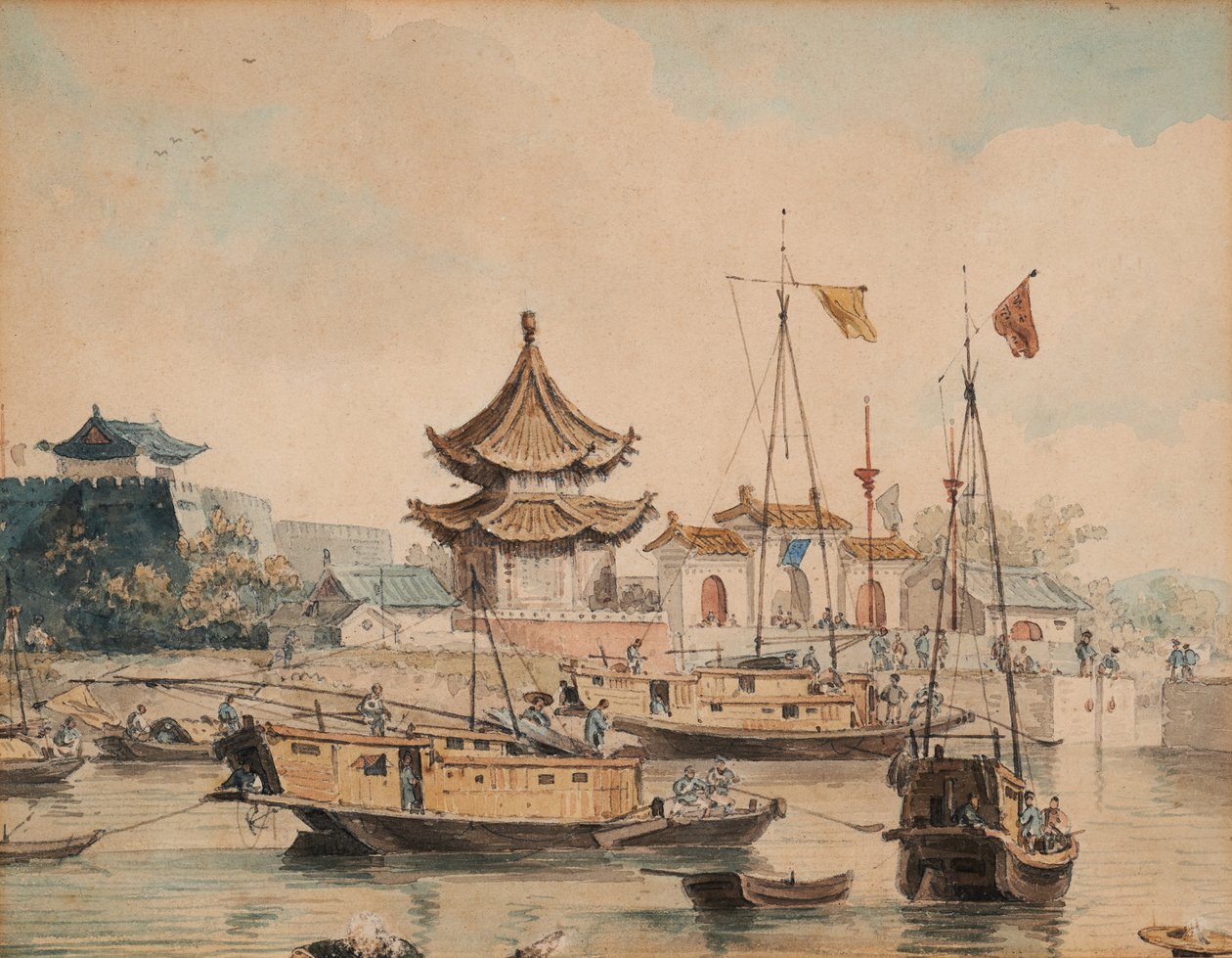 Chinese Scene (Tempel en Shinsan) door William Alexander