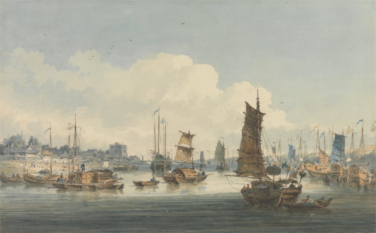 Uitzicht nabij de stad Tientsin door William Alexander