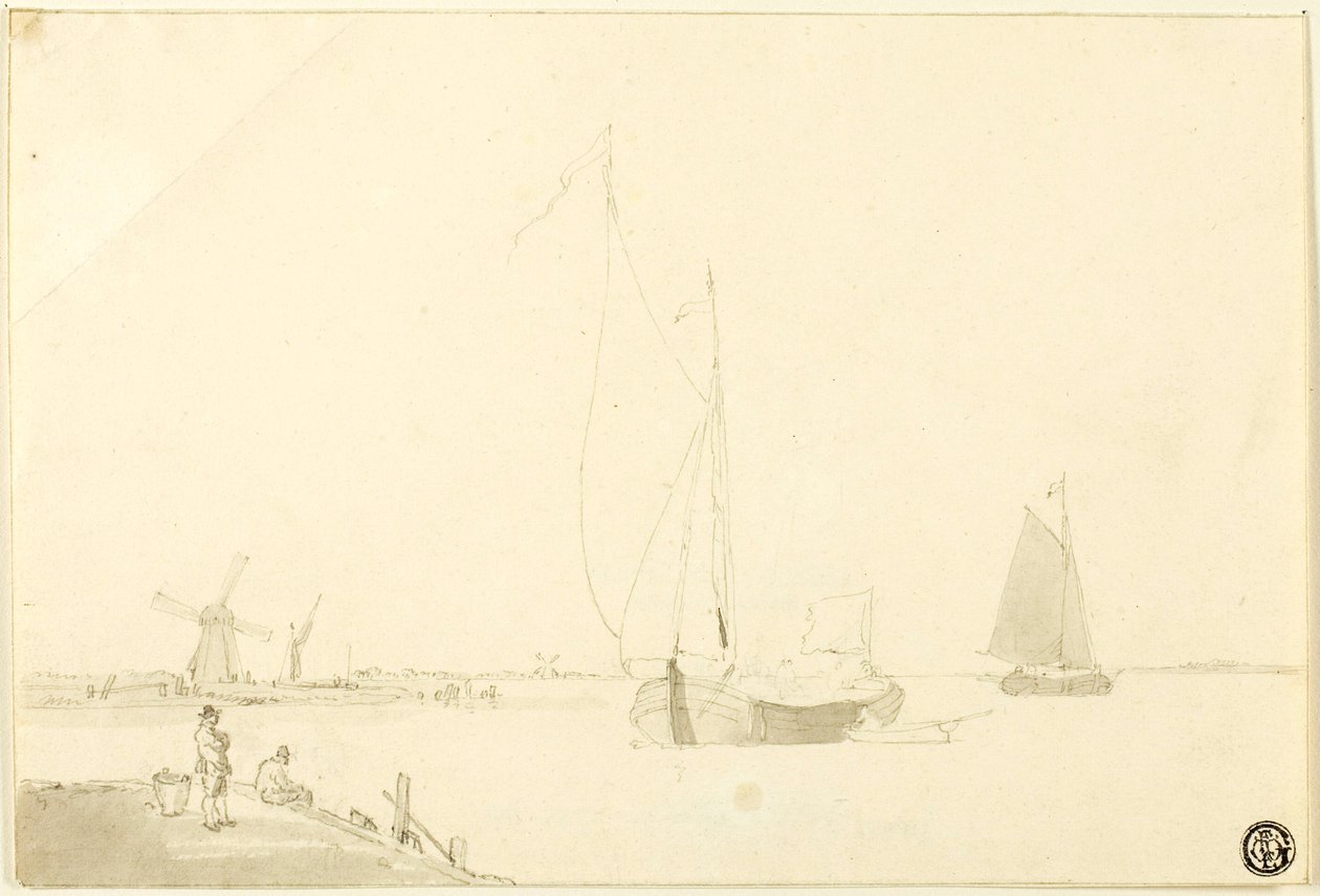 Nederlandse kustscène door William Anderson