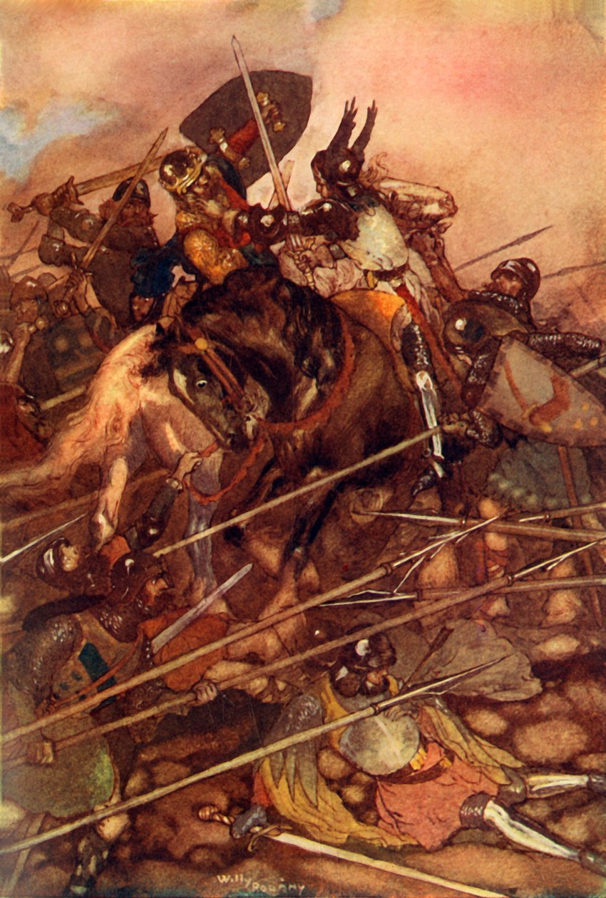 Siegfried vangt Ludegast door William Andrew Pogany