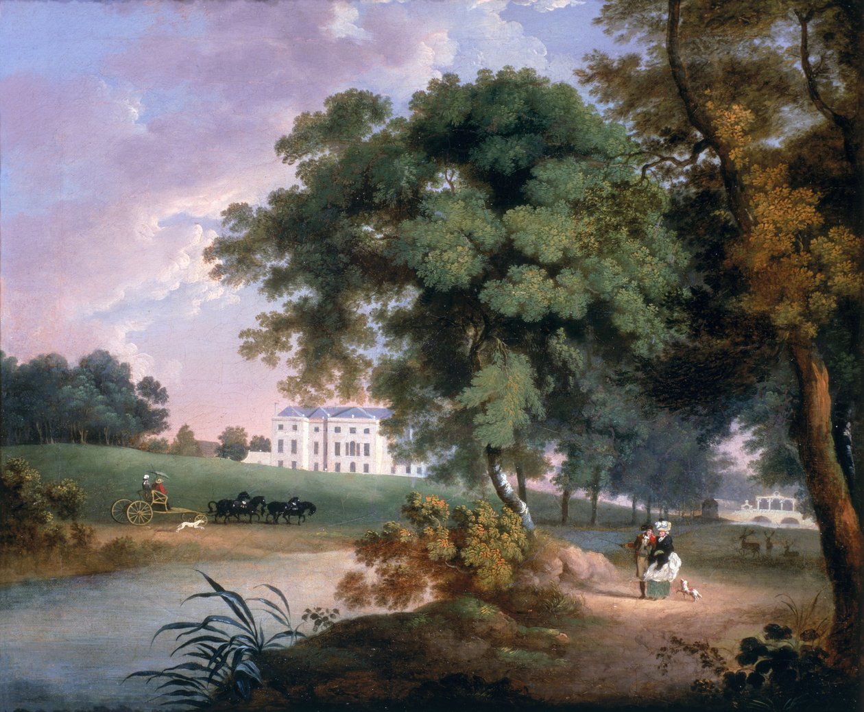 Uitzicht op een huis in Ierland door William Ashford